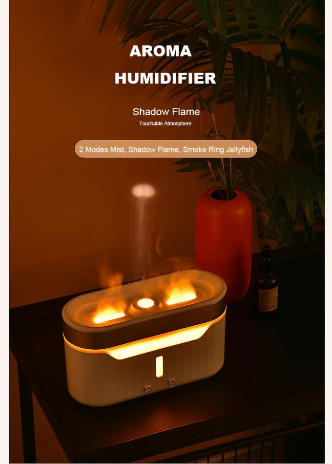 2023 New Flame Water Atomization Jellyfish Fog Humidifier Desktop Portable Essential Oil Aroma Diffuser with Atmosphere Light 3