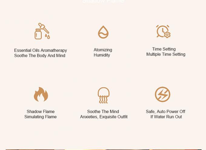 2023 New Flame Water Atomization Jellyfish Fog Humidifier Desktop Portable Essential Oil Aroma Diffuser with Atmosphere Light 4