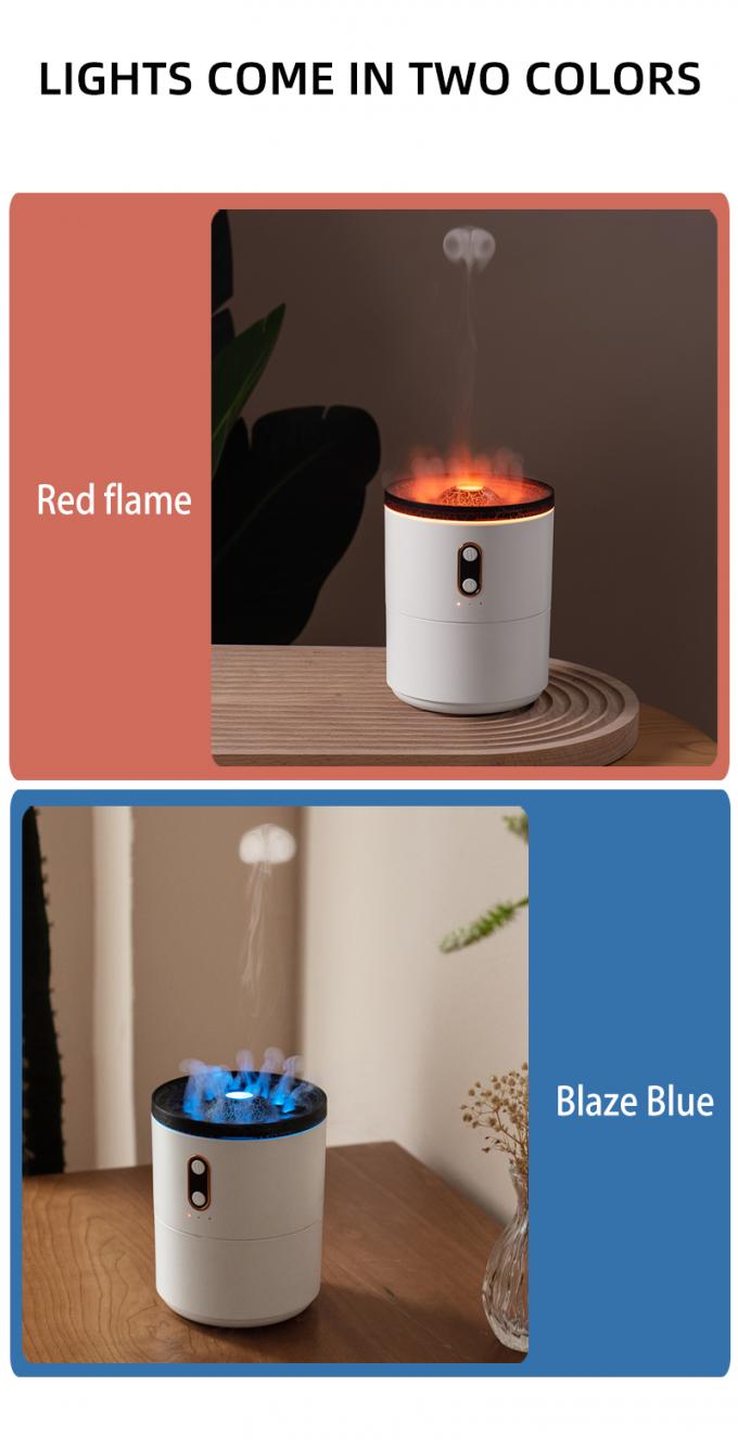 Hot Sales JellyFish Volcano Humidifier 2023 Newest Mini Portable Volcano Shape Ultrasonic Humidifier Flame Jellyfish Humidifier 4
