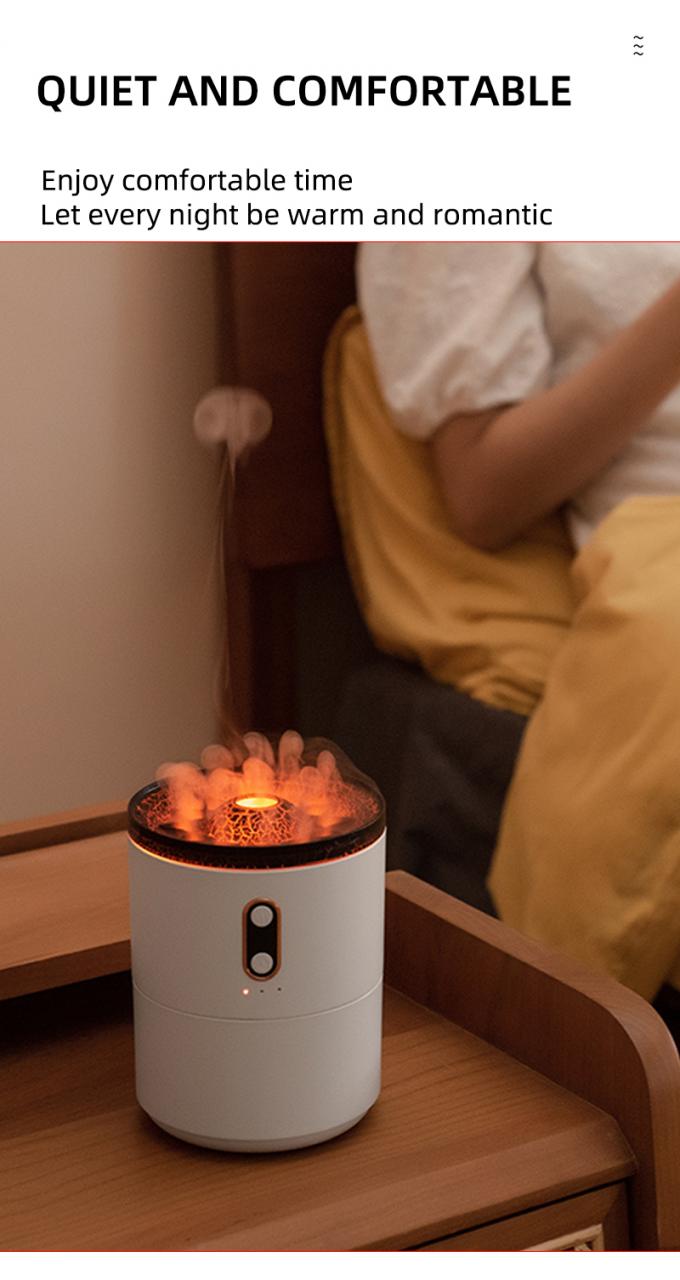 Hot Sales JellyFish Volcano Humidifier 2023 Newest Mini Portable Volcano Shape Ultrasonic Humidifier Flame Jellyfish Humidifier 8
