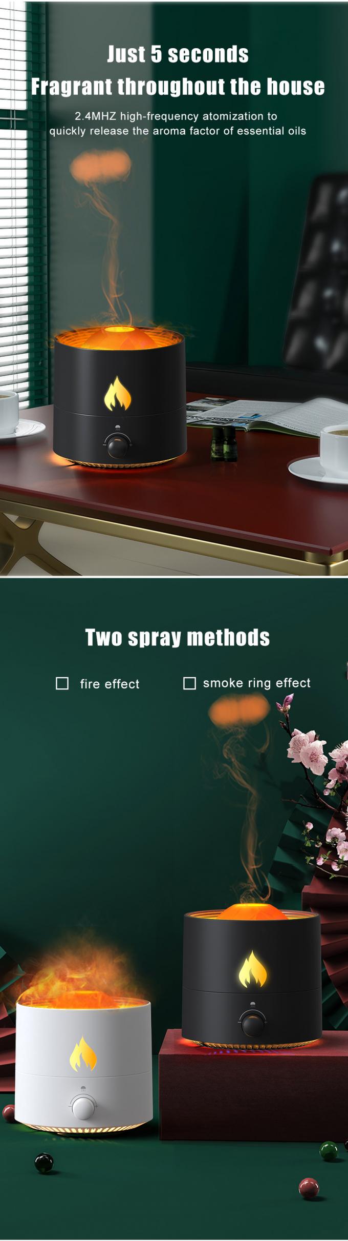 Jellyfish Fire Volcano Humidifier Air Diffuser Wholesale Portable Flame Oil Essential Aroma Mini Volcanic Diffuser 1