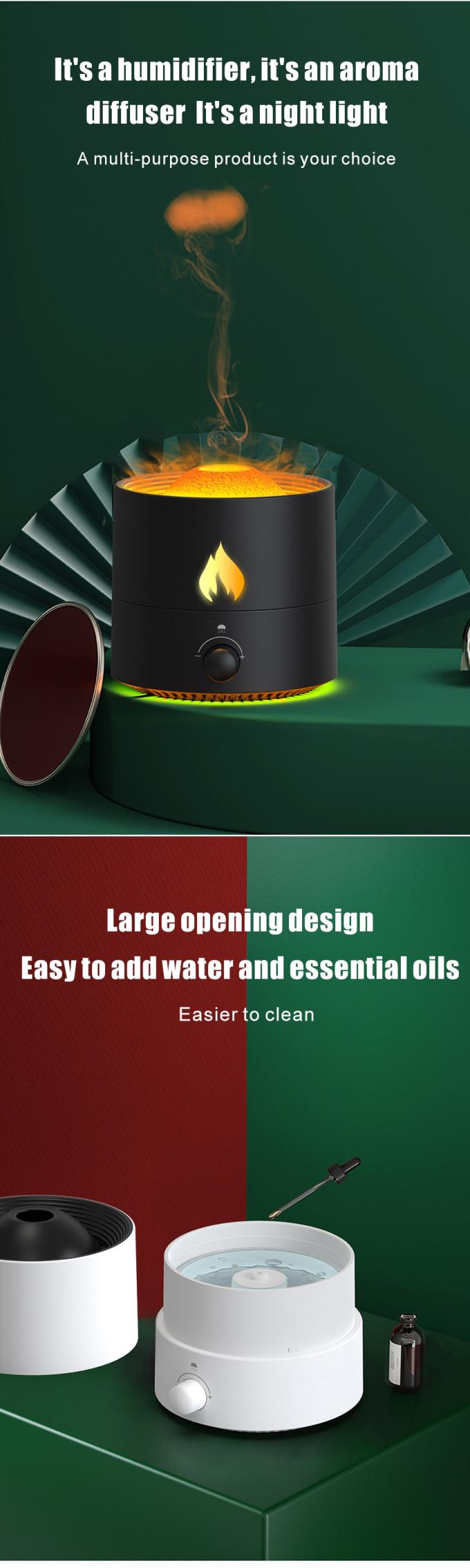 Jellyfish Fire Volcano Humidifier Air Diffuser Wholesale Portable Flame Oil Essential Aroma Mini Volcanic Diffuser 4