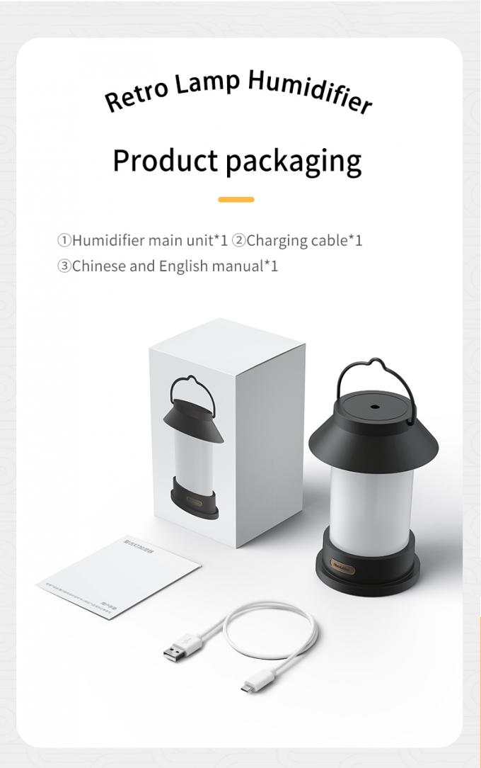 400ml USB Wireless Creative Design Portable Camping Lantern Shape Diffuser Hanging Type Outdoor Cool Mist Humidifier 17