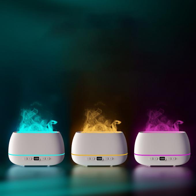 2023 New Design Ultrasonic Flame Diffuser 200ml RGB Light Flame Humidifier With Remote Controller Aroma Diffuser For Household 0