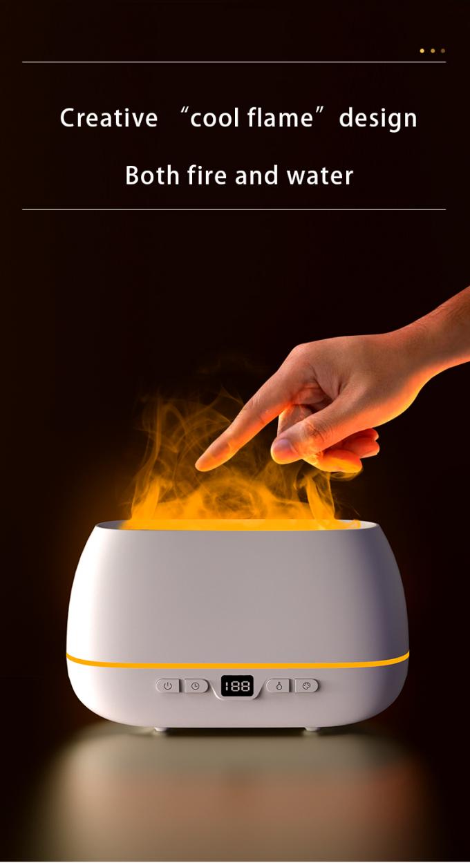 2023 New Design Ultrasonic Flame Diffuser 200ml RGB Light Flame Humidifier With Remote Controller Aroma Diffuser For Household 2