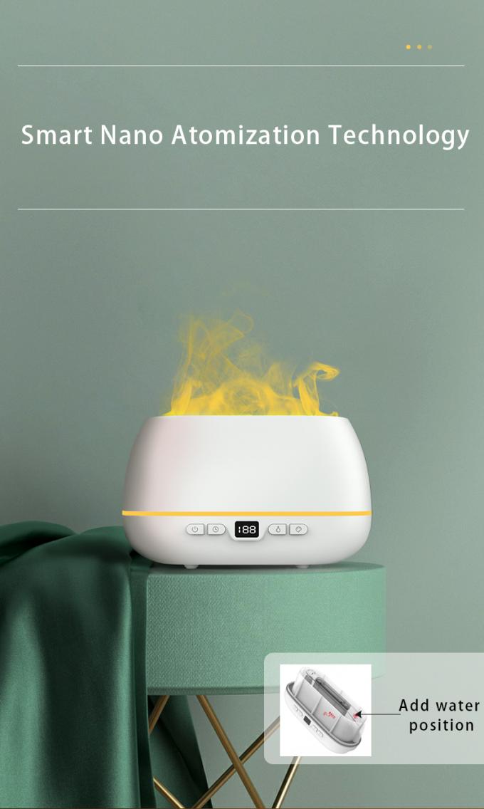 2023 New Design Ultrasonic Flame Diffuser 200ml RGB Light Flame Humidifier With Remote Controller Aroma Diffuser For Household 4