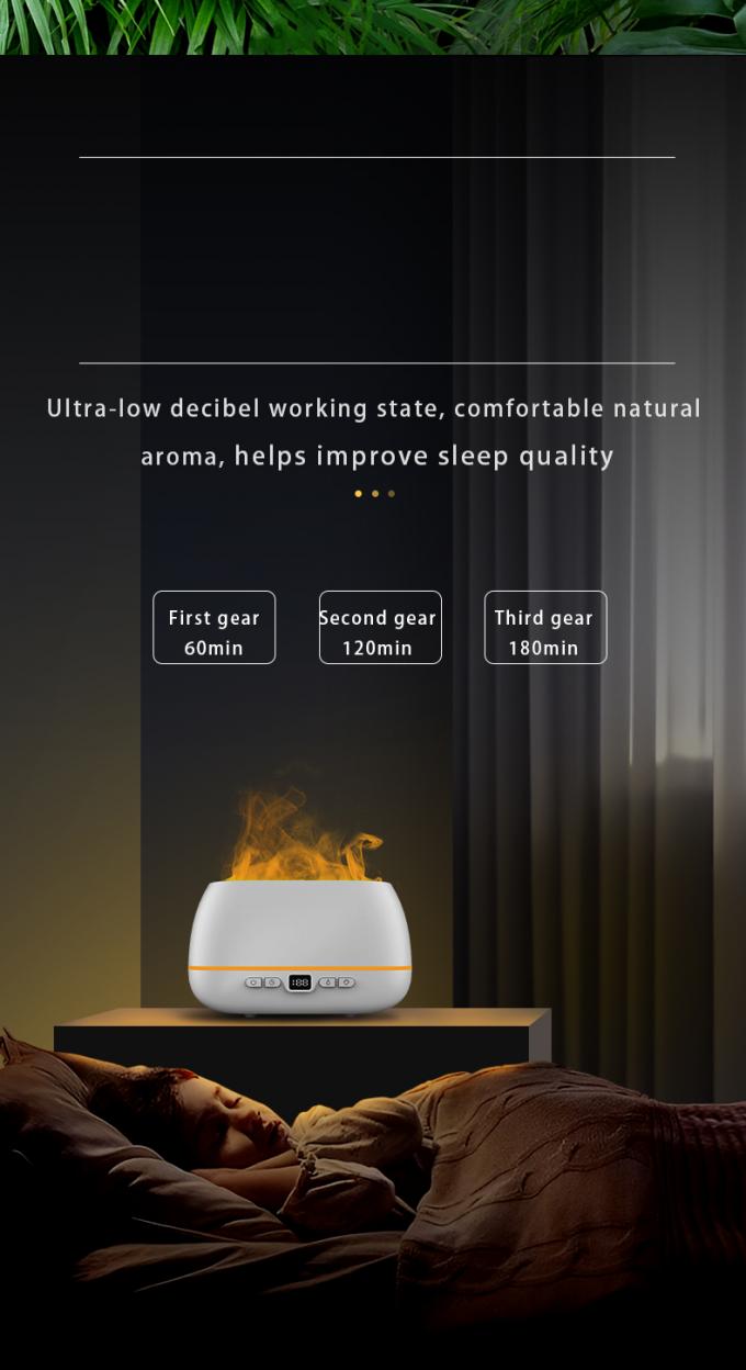 2023 New Design Ultrasonic Flame Diffuser 200ml RGB Light Flame Humidifier With Remote Controller Aroma Diffuser For Household 8