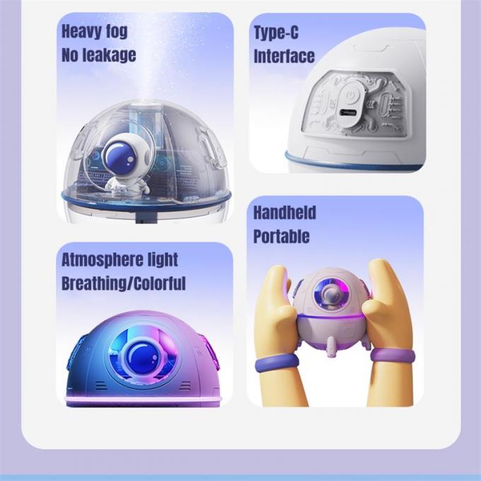 220ML Rechargeable Astronaut Air Humidifier Cool Mist Humidifier 40ml/H 1