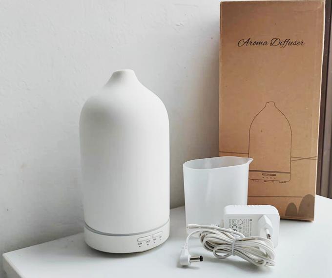 HOMEFISH PP Ceramic Aromatherapy Ultrasonic Aroma Humidifier 2.4MHz 11