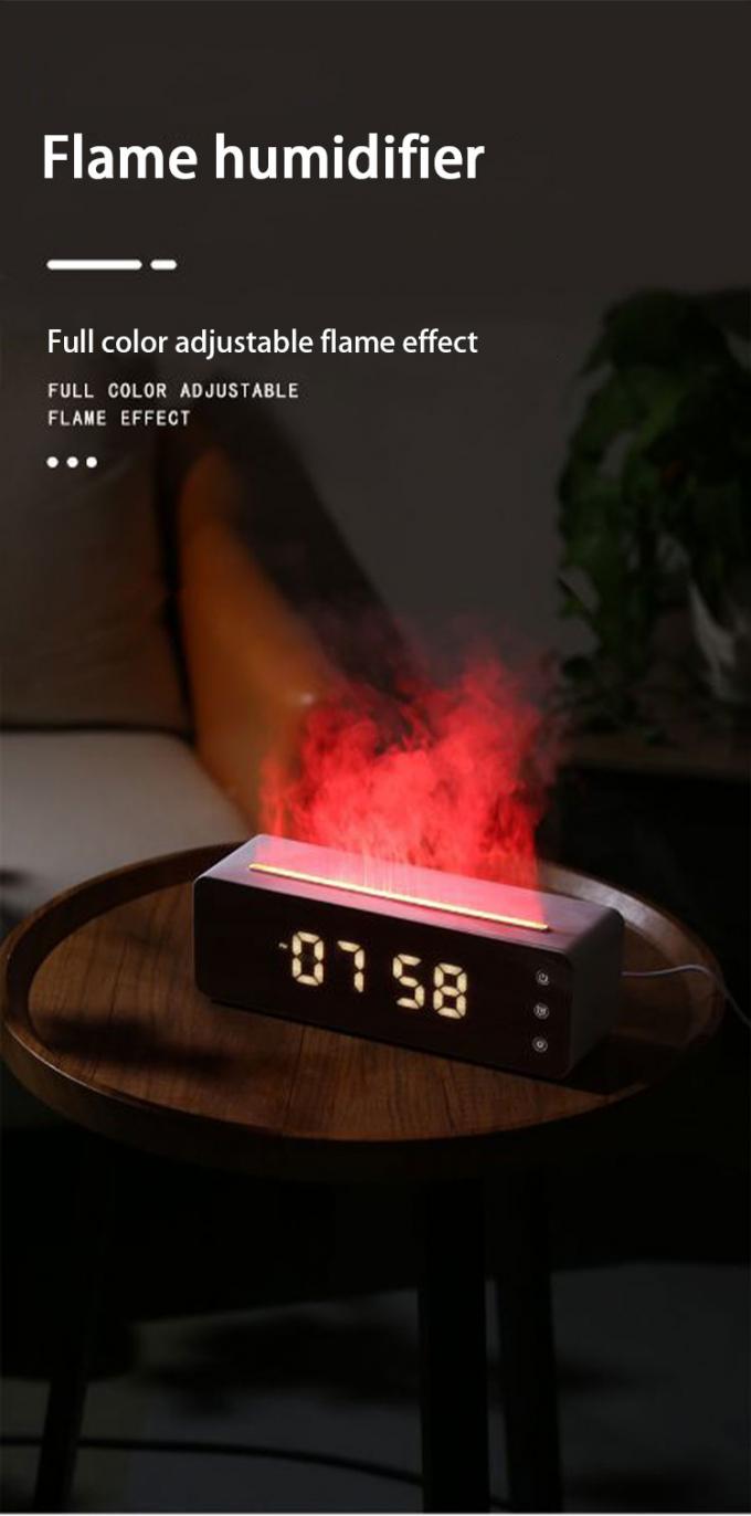 UVC Ultraviolet Sterilization Flame Humidifier With Clock Touch-Sensitive Controls 0