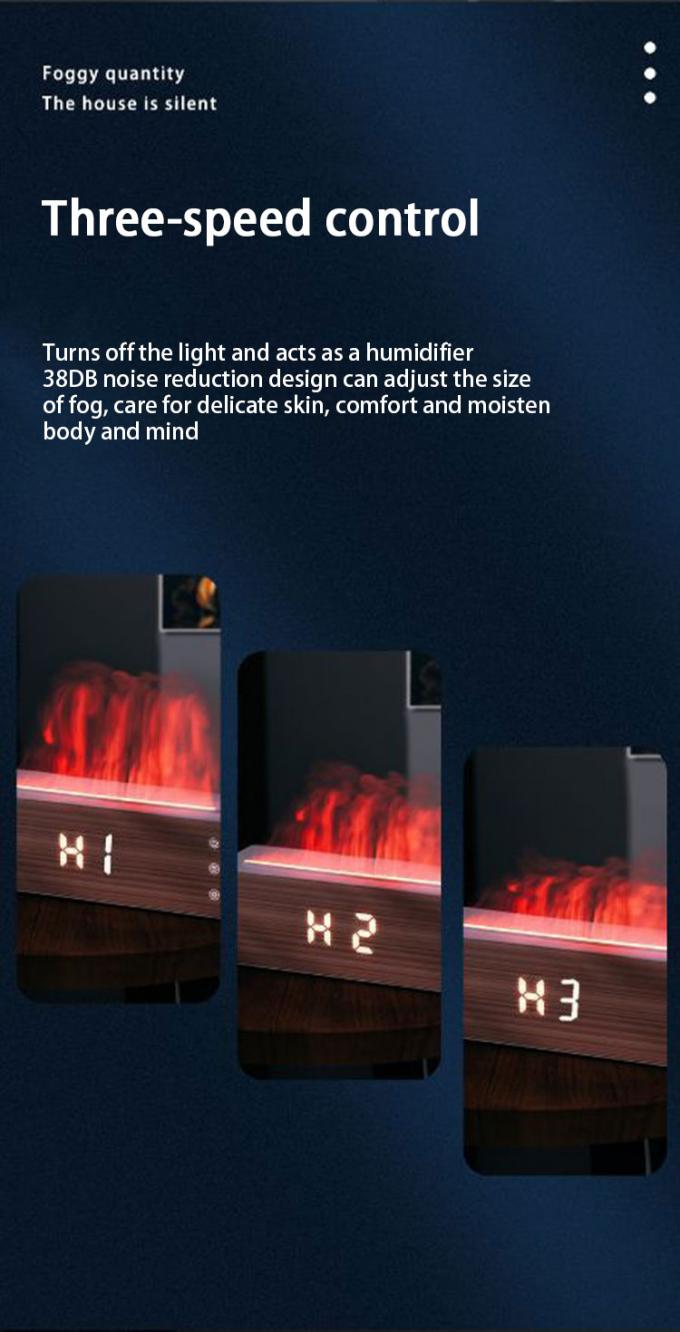 UVC Ultraviolet Sterilization Flame Humidifier With Clock Touch-Sensitive Controls 3