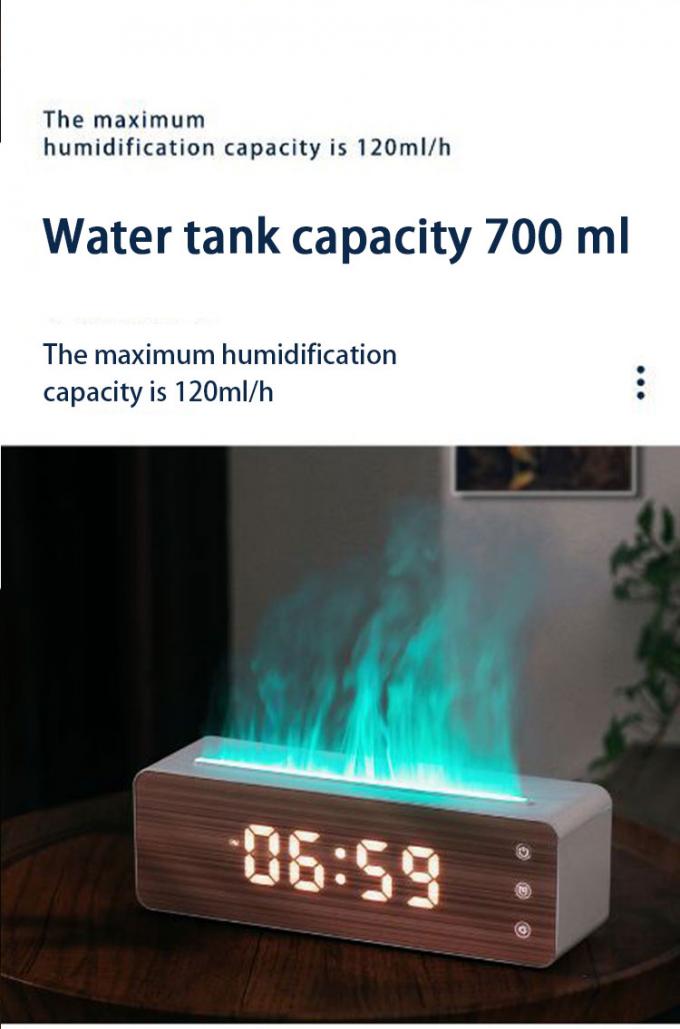 UVC Ultraviolet Sterilization Flame Humidifier With Clock Touch-Sensitive Controls 6