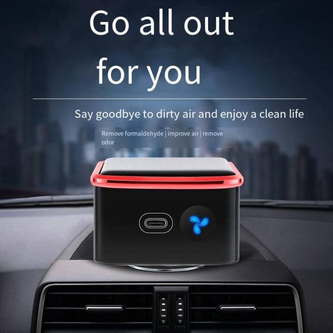 Car Mounted Solar Air Purifier Negative Ion Ozone Dual Air Purification 1