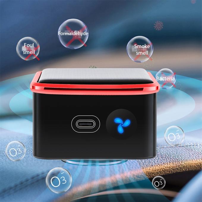 Car Mounted Solar Air Purifier Negative Ion Ozone Dual Air Purification 4
