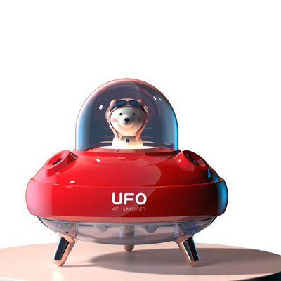 400ML Cute Design UFO Humidifier Double Spray Humidification Quiet Rechargeable USB Humidifier With Colorful Night Light