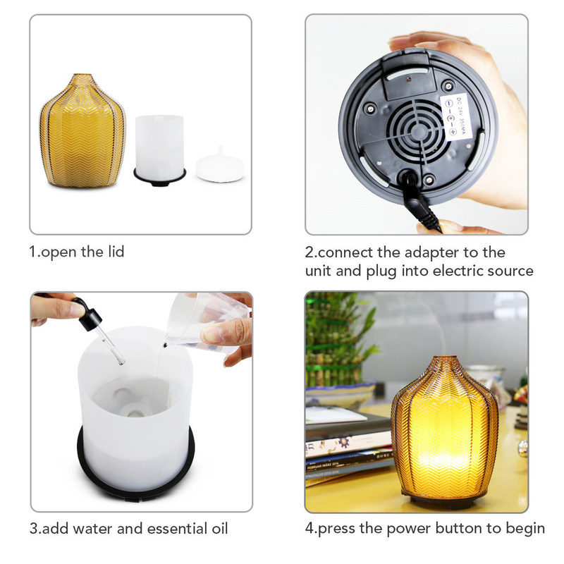 Homefish OEM Commercial Art Glas Aroma Diffuser Nebulizer ätherisches