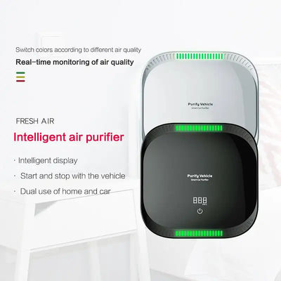 Buen precio PM2.5 Display Mini Purificador de aire inteligente portátil Smart Touch Car HEPA Filtrador de purificador de aire con sensor de calidad del aire en línea