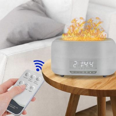 Good price HOMEFISH 400ml Ultrasonic Flame Air Humidifier With Bluetooth online