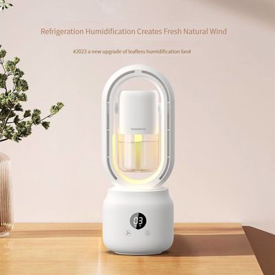 Good price 300ml 2 In 1 Air Conditioning Humidifier Vaneless Fan 2000mAh Rechargeable Battery online